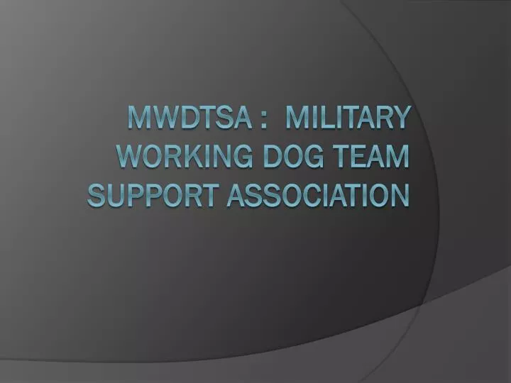 mwdtsa military working dog team support association