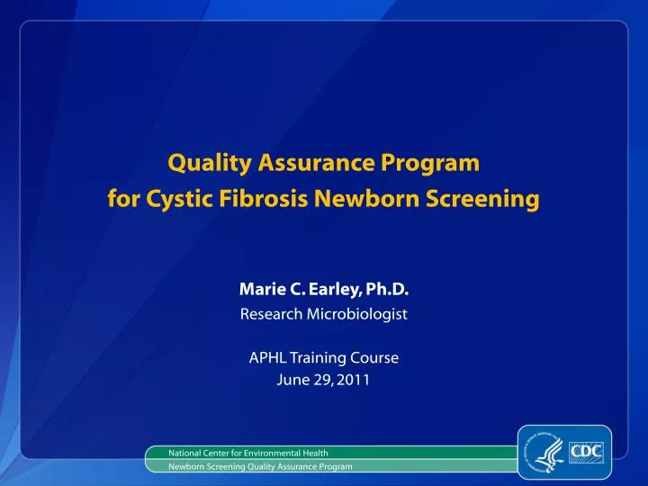 quality assurance program for cystic fibrosis newborn screening