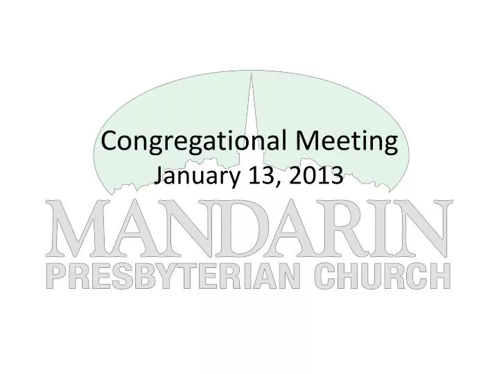 congregational meeting january 13 2013