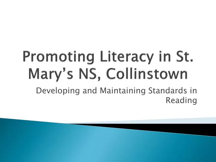promoting literacy in st mary s ns collinstown