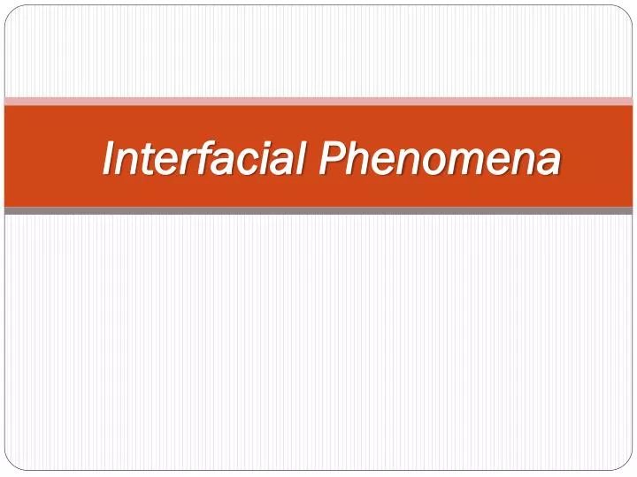 interfacial phenomena