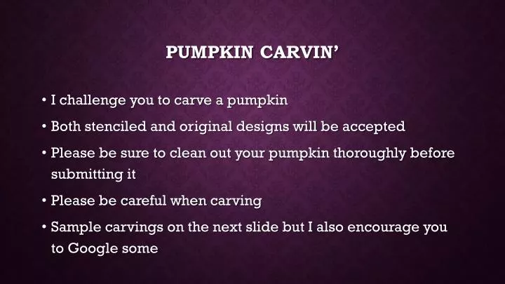 pumpkin carvin