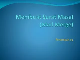 membuat surat masal mail merge