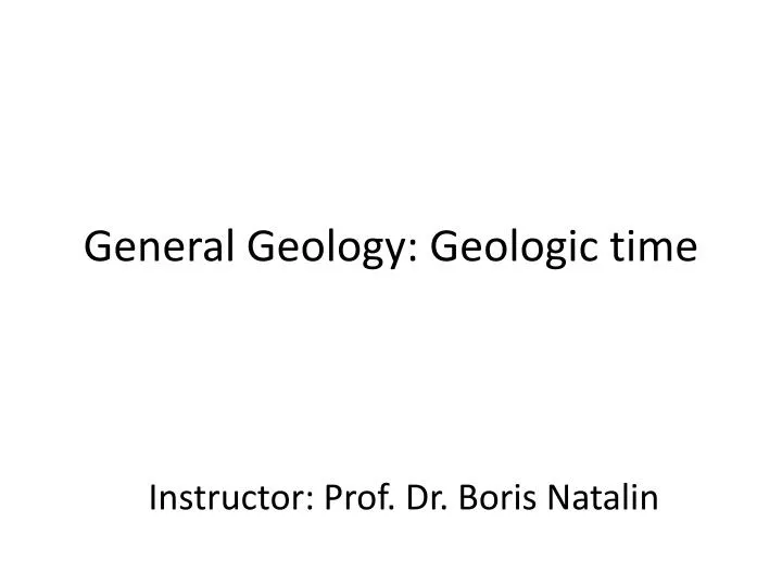general geology geologic time