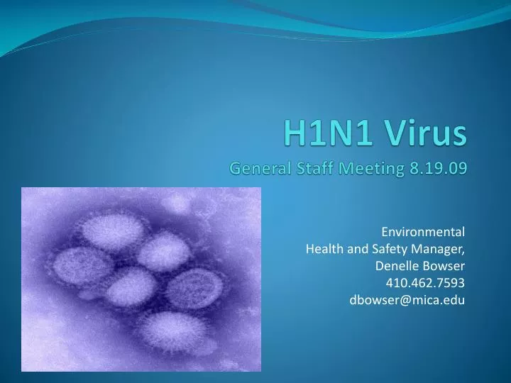 h1n1 virus general staff meeting 8 19 09