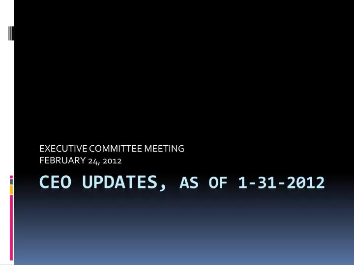 executive committee meeting february 24 2012