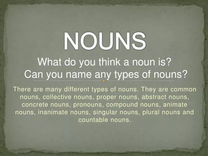 nouns