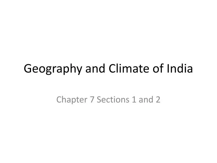 geography and climate of india