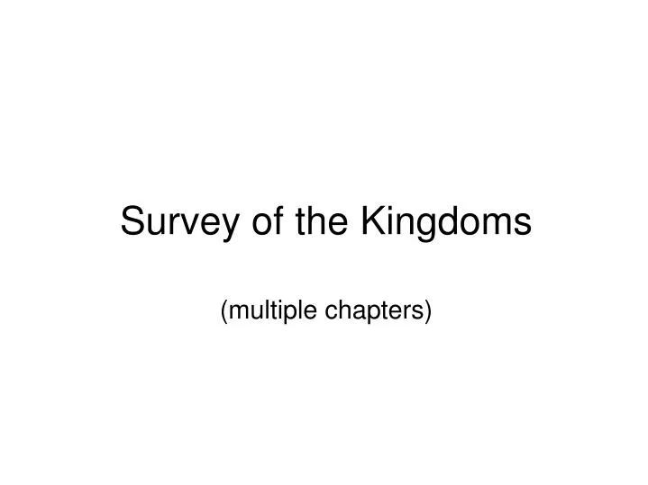 survey of the kingdoms