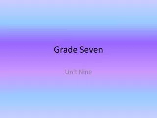 Grade Seven