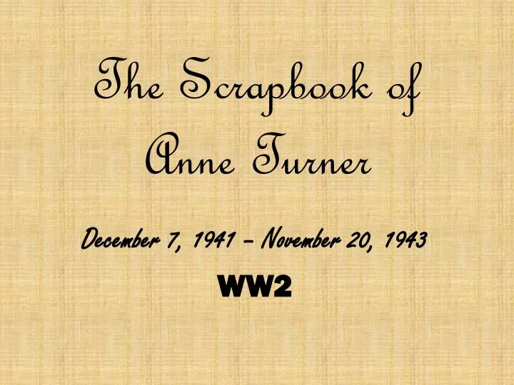 the scrapbook of anne turner
