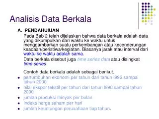 analisis data berkala