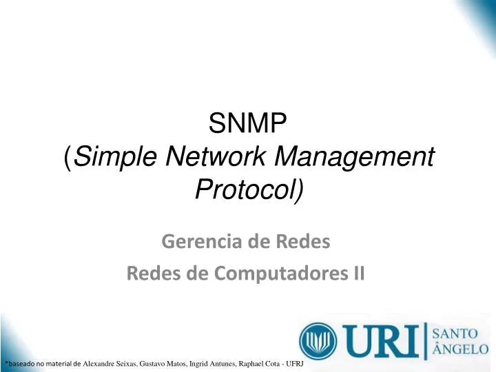 snmp simple network management protocol