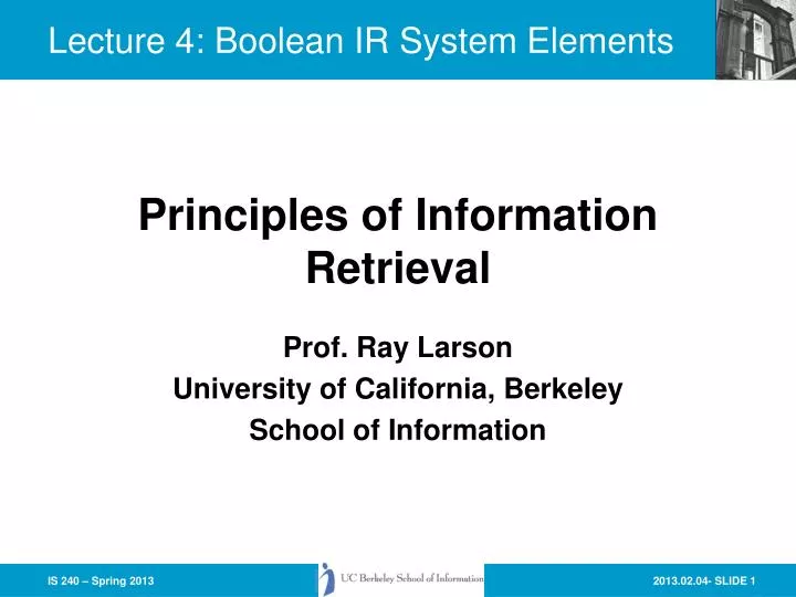 prof ray larson university of california berkeley school of information
