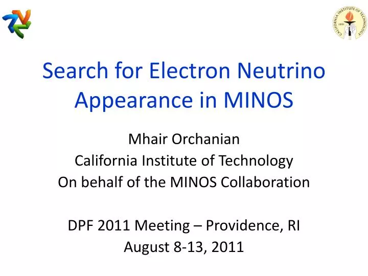search for electron neutrino appearance in minos