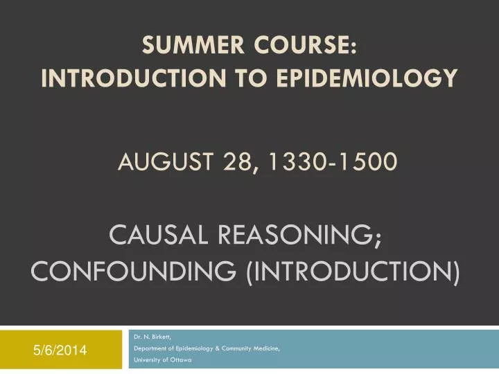 causal reasoning confounding introduction