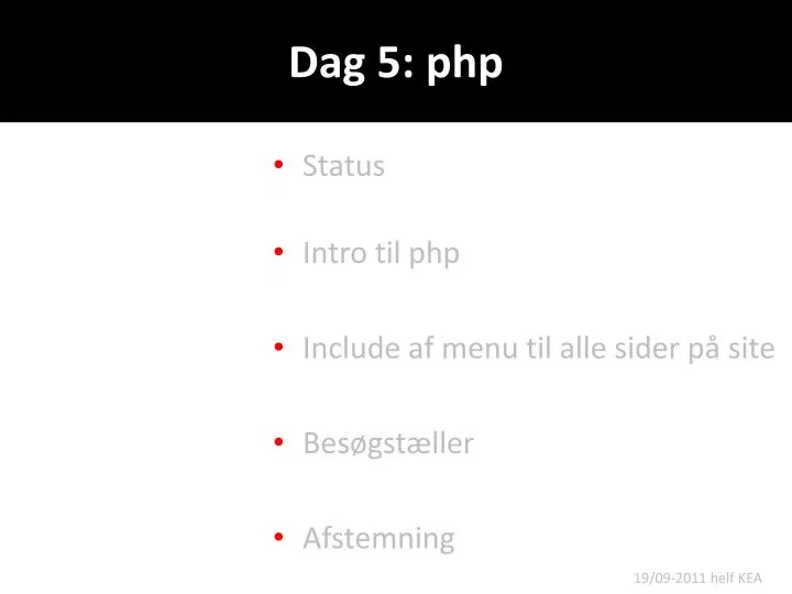 dag 5 php