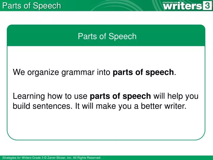 parts of speech