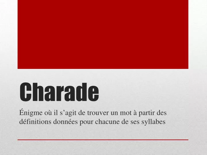 charade