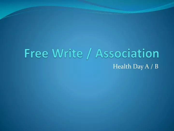 free write association