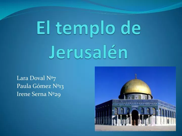 el templo de jerusal n
