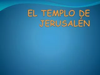 el templo de jerusal n