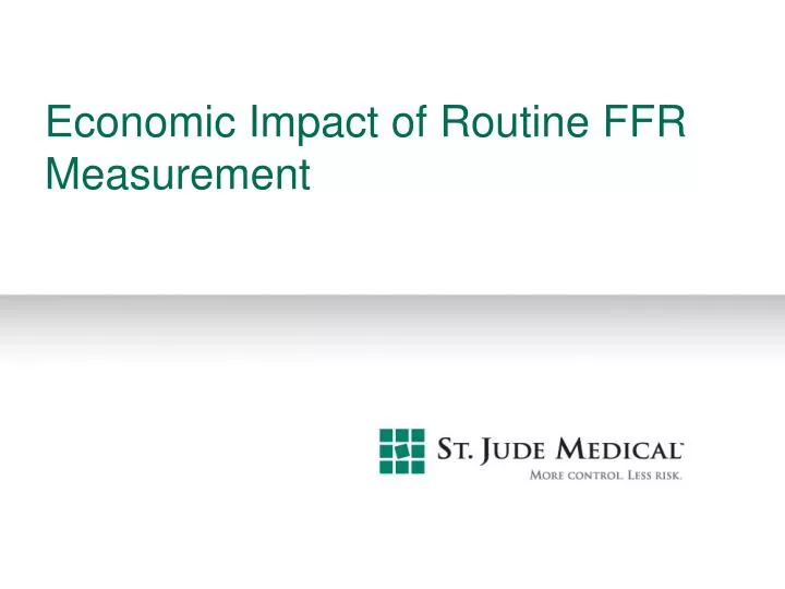 economic impact of routine ffr measurement