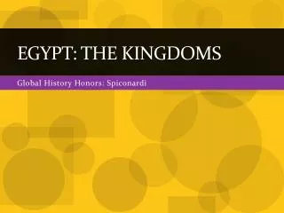 Egypt: The Kingdoms
