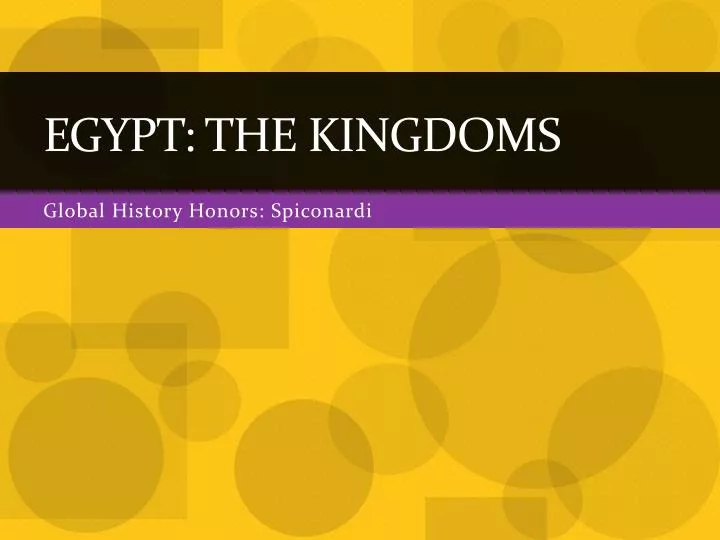 egypt the kingdoms