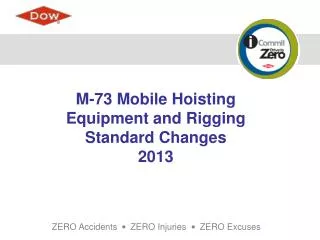 M-73 Mobile Hoisting Equipment and Rigging Standard Changes 2013