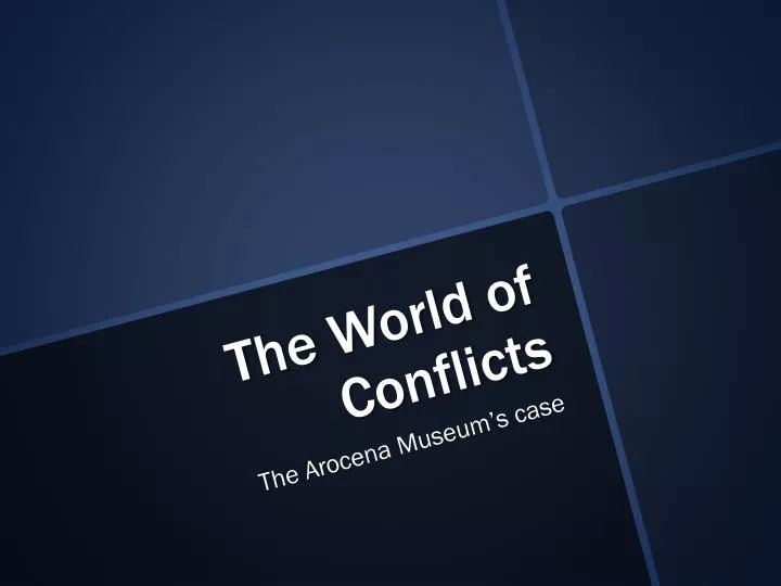 the world of conflicts