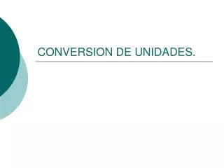 conversion de unidades