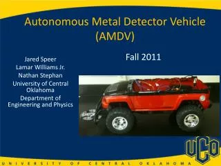 Autonomous Metal Detector Vehicle (AMDV)