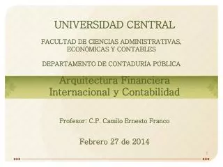 facultad de ciencias administrativas econ micas y contables departamento de contadur a p blica