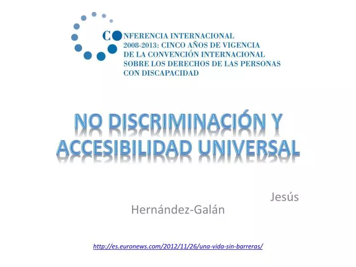 no discriminaci n y accesibilidad universal
