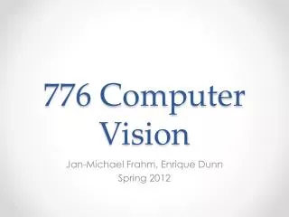 776 Computer Vision