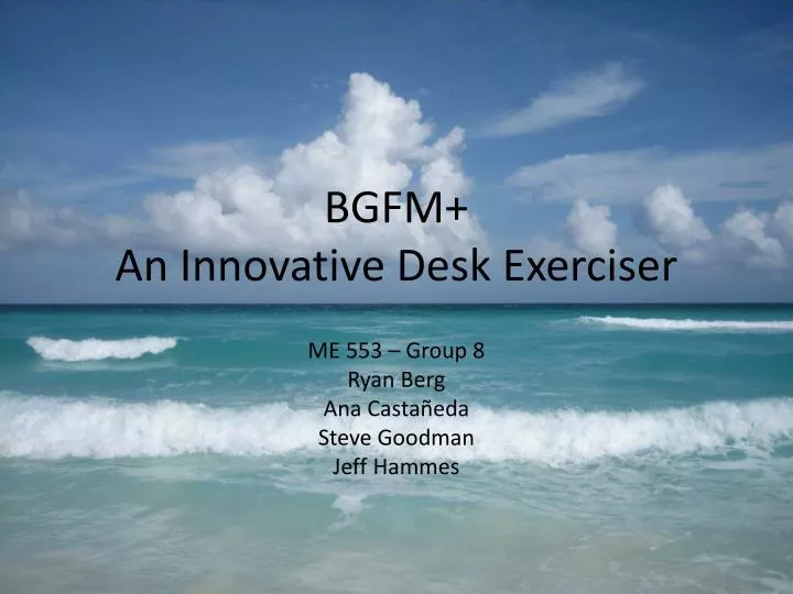 bgfm an innovative desk exerciser