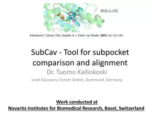 SubCav - Tool for subpocket comparison and alignment