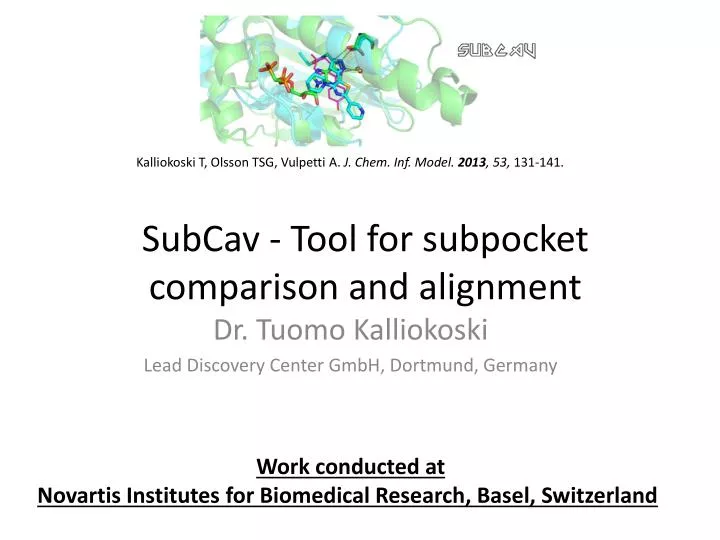 subcav tool for subpocket comparison and alignment