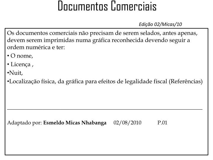 documentos comerciais edi o 02 micas 10