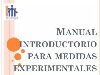 manual introductorio para medidas experimentales