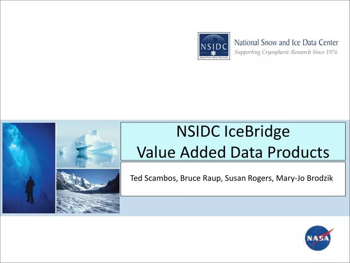 nsidc icebridge value added data products