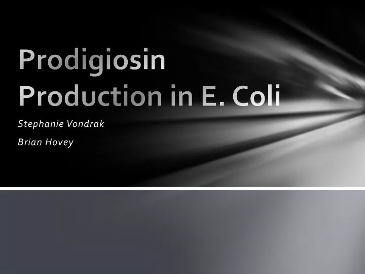 prodigiosin production in e coli