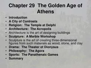 Chapter 29 The Golden Age of Athens