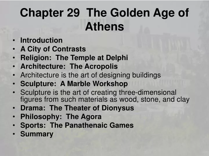 chapter 29 the golden age of athens