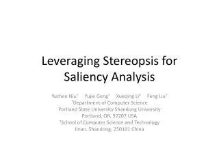 Leveraging Stereopsis for Saliency Analysis