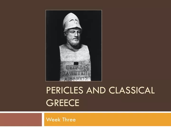 pericles and classical greece