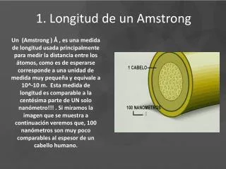 1. Longitud de un Amstrong