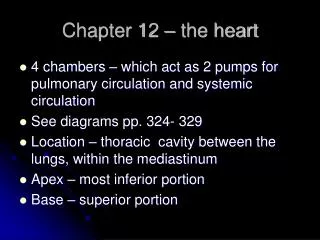 chapter 12 the heart