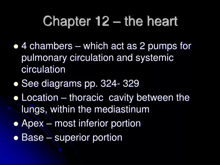 chapter 12 the heart